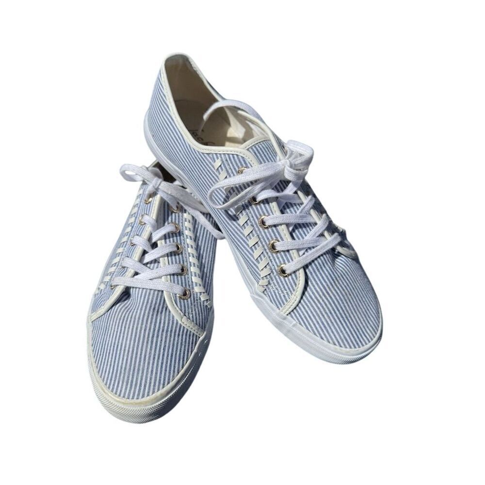 Jack Rogers Seersucker Striped Sneakers Lace Up Women's 8.5M